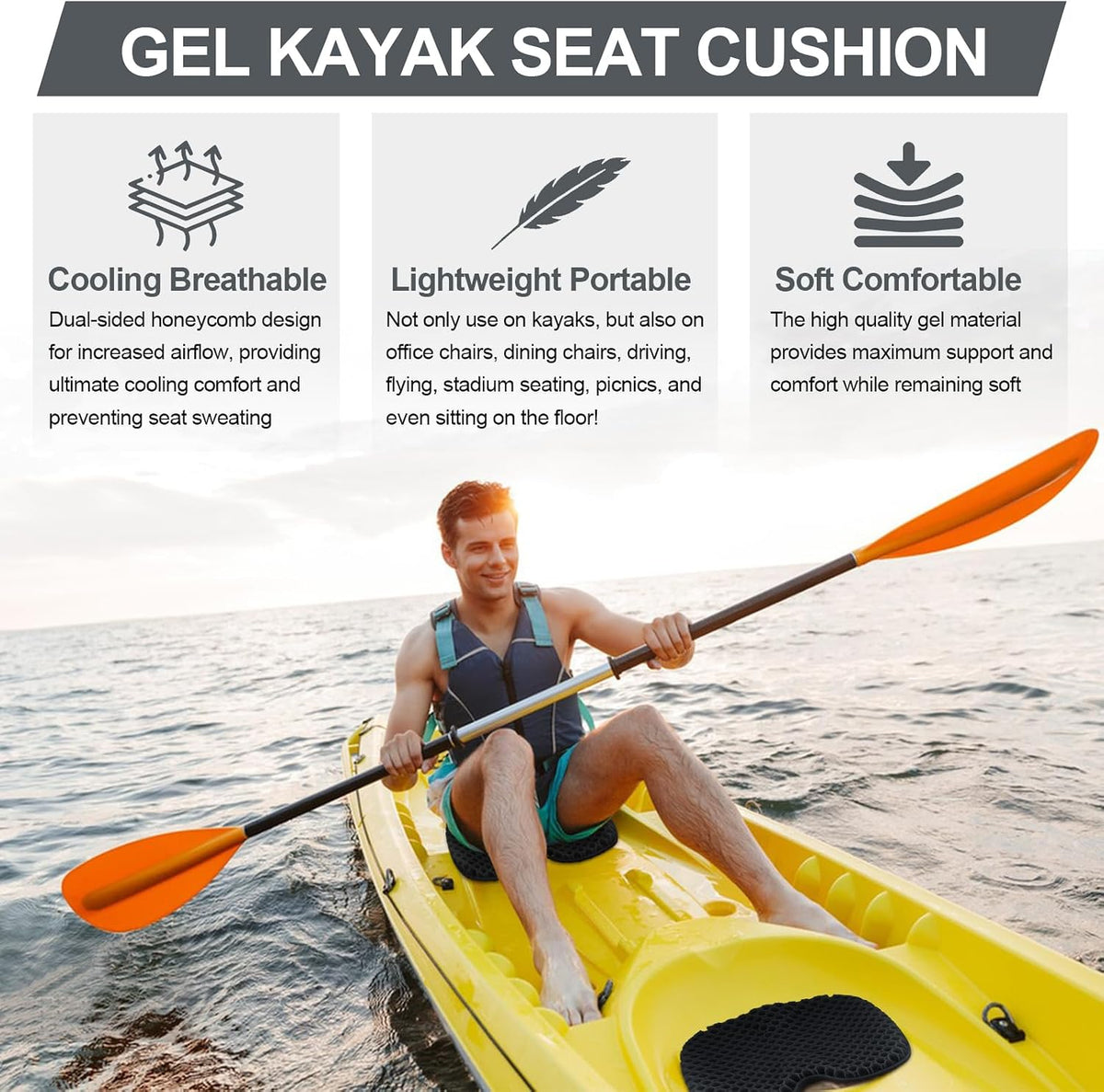Seeykey Gel Kayak Seat Cushion