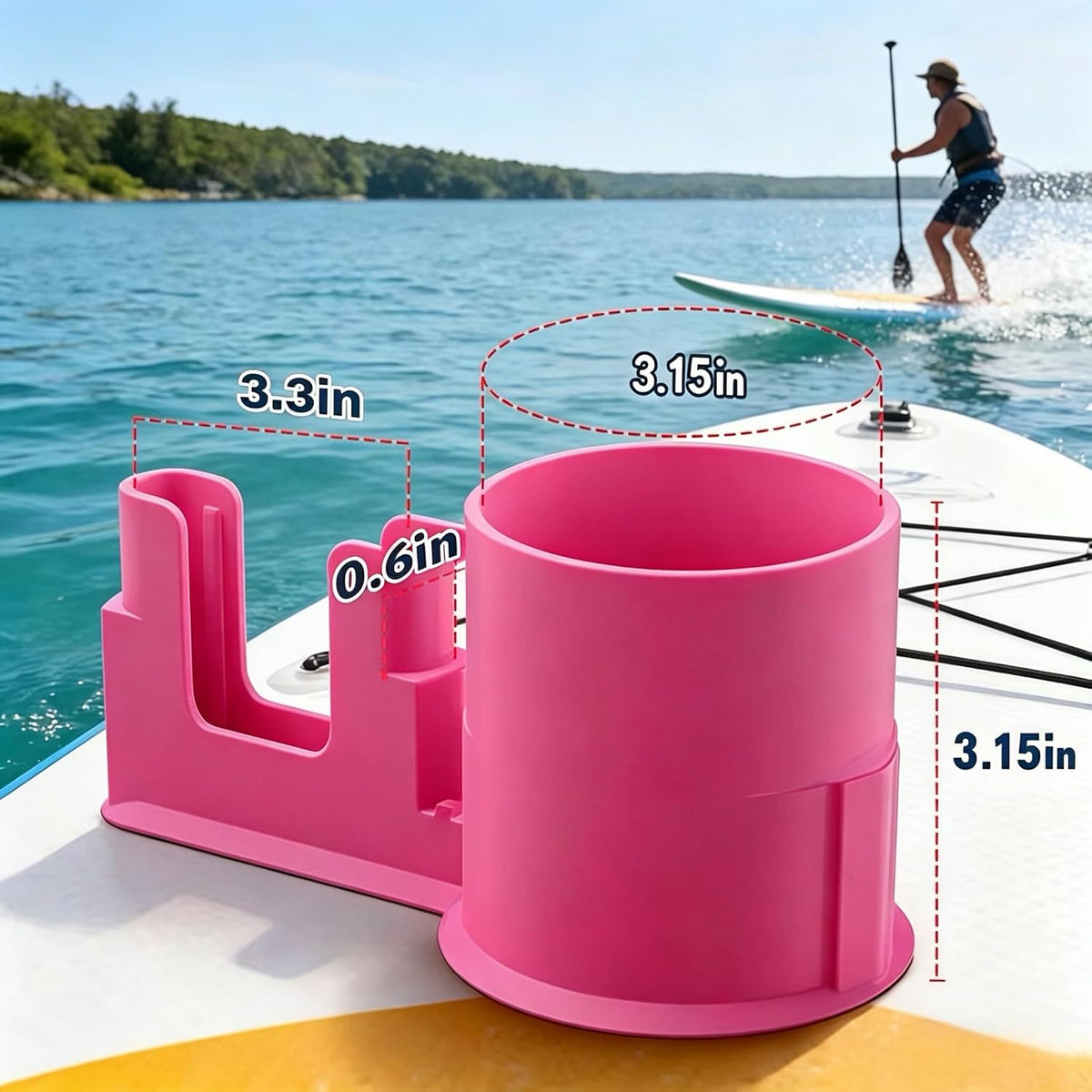 Pink Paddleboard Cup Holder
