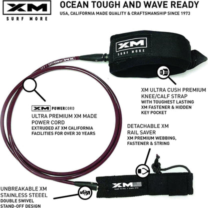 XM Surf More Surfboard Leash 10ft